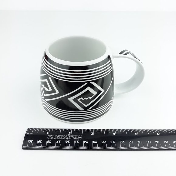 The Treasure Chest Las Cruces No 18 Geometric Aztec Black & White Mug - Picture 8 of 12